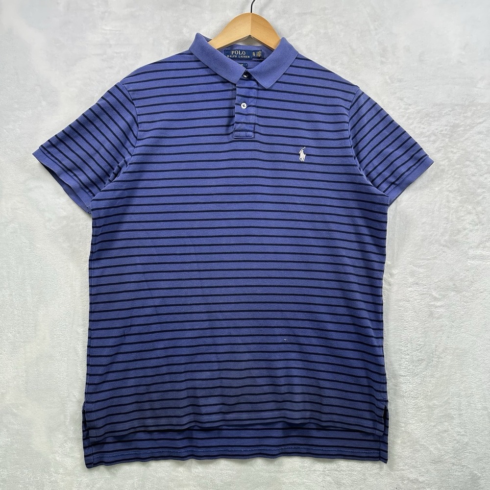 Polo Ralph Lauren Shirt Mens XL Short Sleeve Stripes Stretch